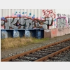 Graffiti an den Gleisen